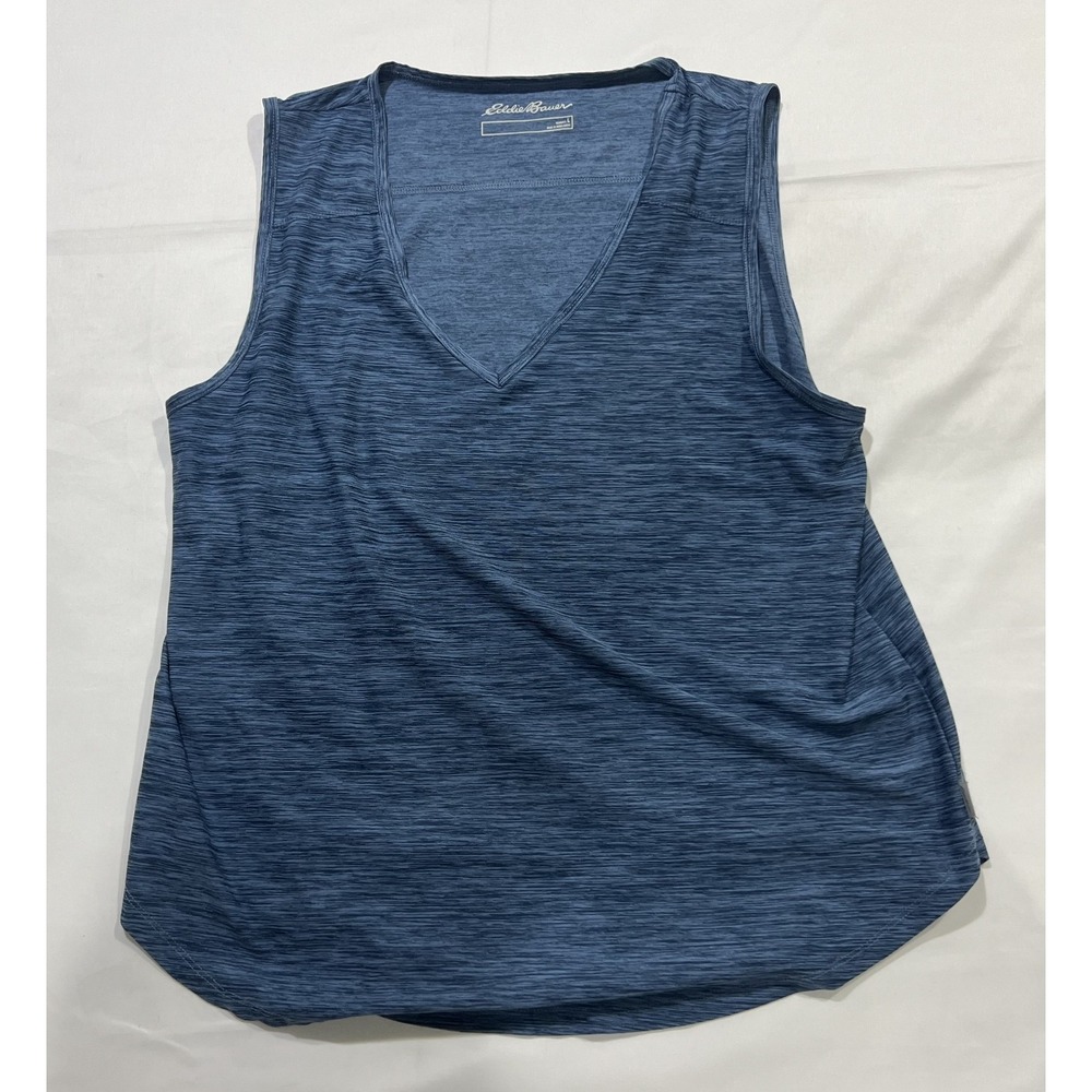 Eddie Bauer Tank Top Womens Large Blue Activewear Summer Workout